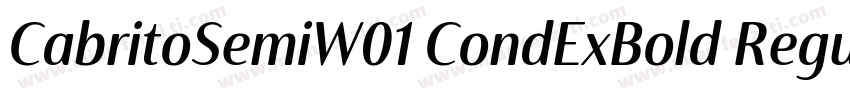 CabritoSemiW01 CondExBold Regular字体转换